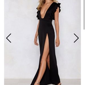 Deep Night Plunging Dress